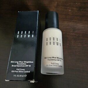 BOBBI Brown Skin Long-Wear Weightless Foundation W-016 Warm Porcelain (NIB)